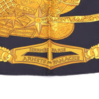 Hermes Silk Scarf All Over Black Yellow — view 4