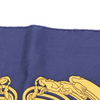 Hermes Carre 90 Proteus Scarf All Over Pattern Yellow Navy — view 6