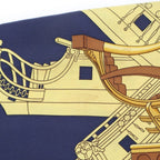 Hermes Carre 90 Proteus Scarf All Over Pattern Yellow Navy — view 4