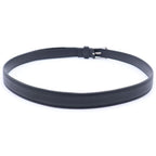 Saint Laurent Paris Square Frame Leather Belt Black Silver — view 2