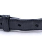 Saint Laurent Paris Square Frame Leather Belt Black Silver — view 5