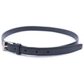 Saint Laurent Paris Square Frame Leather Belt Black Silver