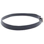 Saint Laurent Paris Square Frame Leather Belt Black Silver — view 3