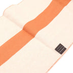 Hermes Grand Mall Cashmere Fringe Scarf Orange Beige — view 4