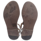 Bottega Veneta Tan Leather Flat Sandals Brown — view 5