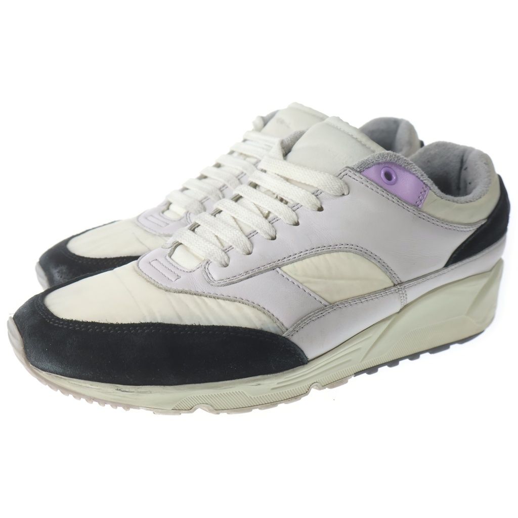 Saint Laurent Paris Bump Leather Low Cut Sneakers White — view 2