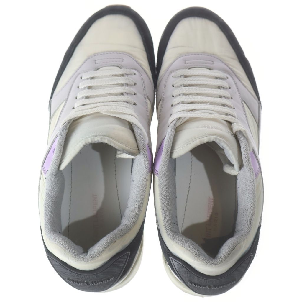 Saint Laurent Paris Bump Leather Low Cut Sneakers White — view 4