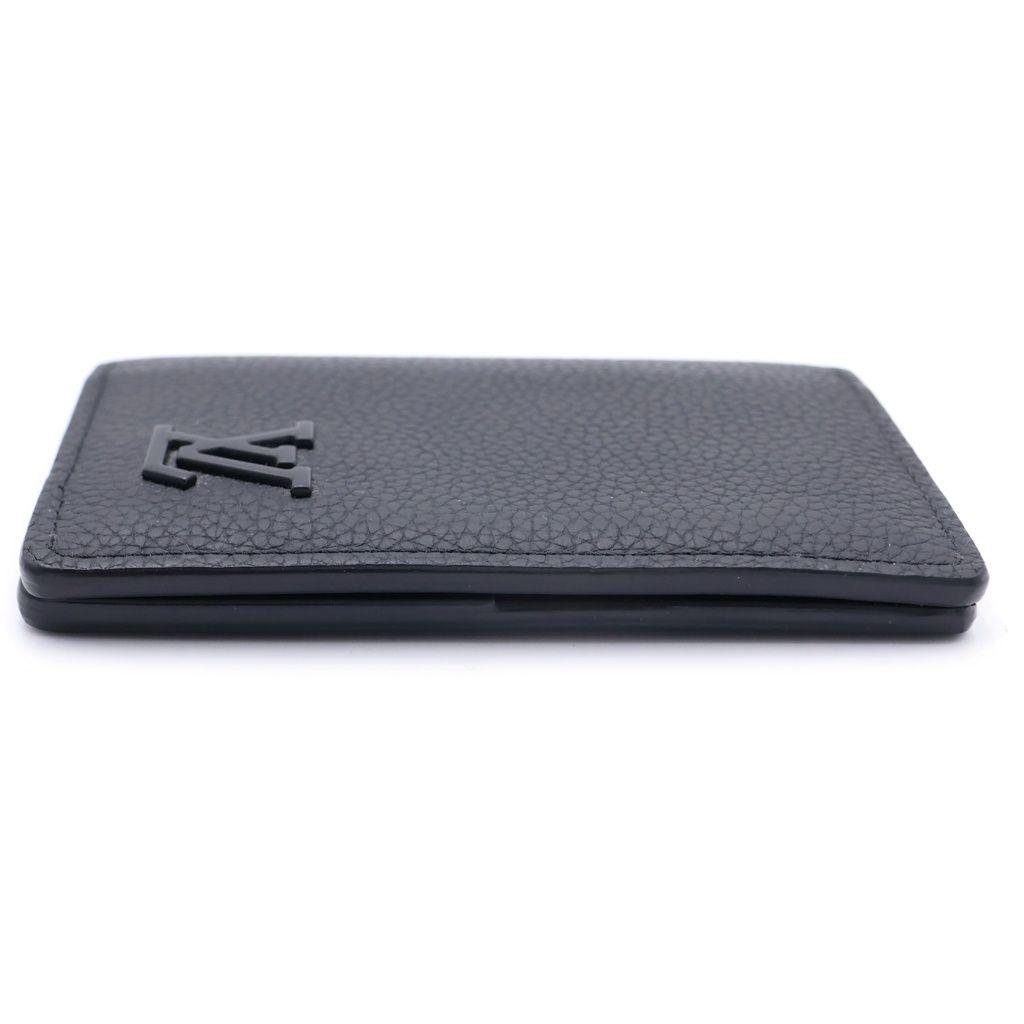 Louis Vuitton Aerogram Organizer Posh Leather Card Case Black — view 3