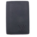 Louis Vuitton Aerogram Organizer Posh Leather Card Case Black