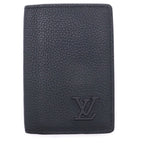 Louis Vuitton Aerogram Organizer Posh Leather Card Case Black