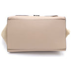 Celine 2-Way Shoulder Bag Beige Leather Suede Silver — view 4