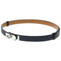 Hermes Kelly Belt 18 Black Epsom Silver