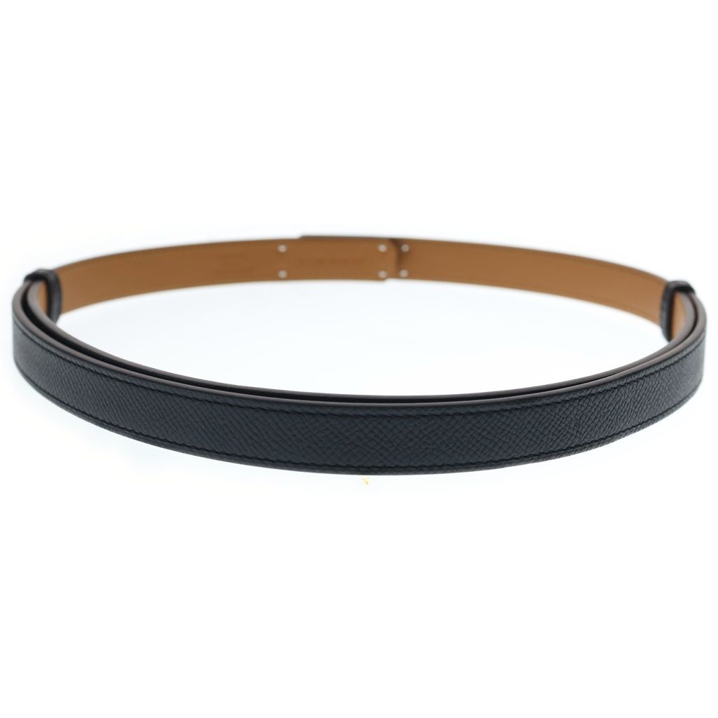 Hermes Kelly Belt 18 Black Epsom Silver — view 2