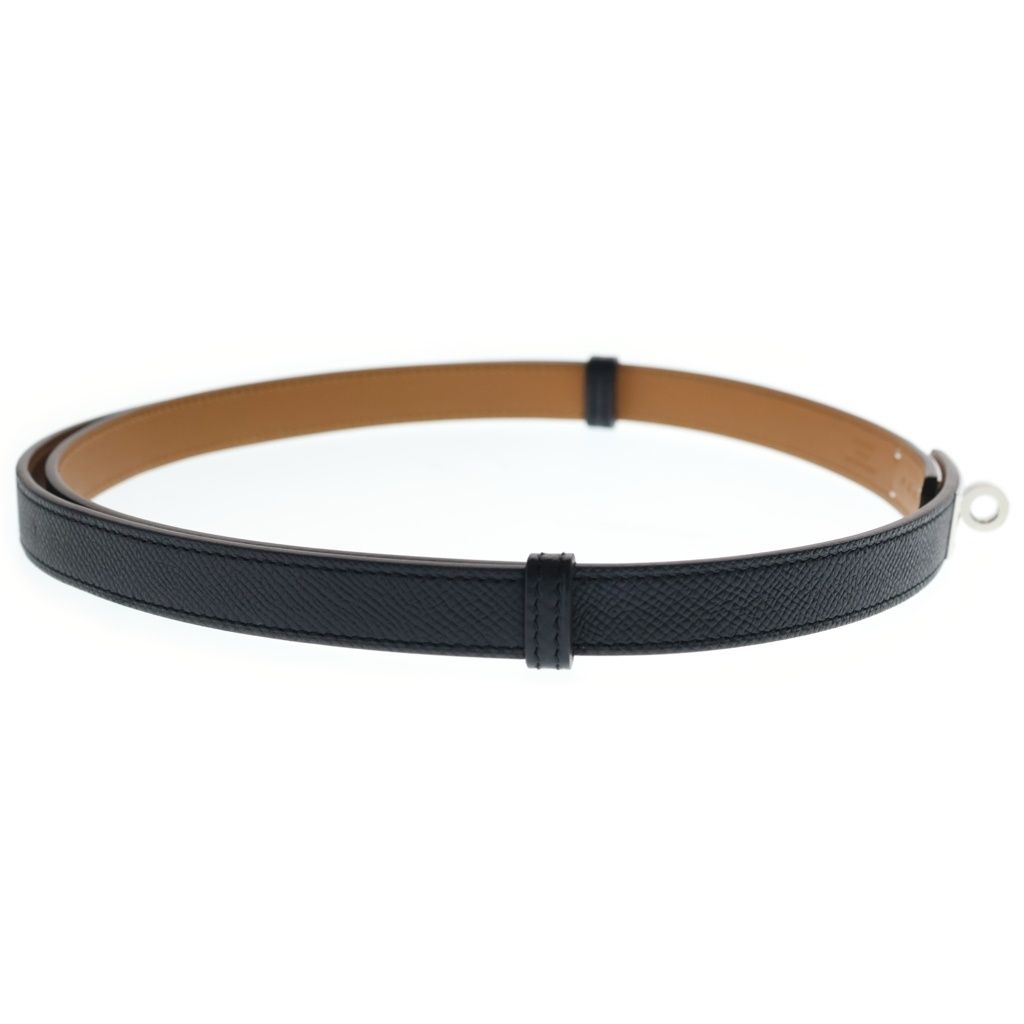 Hermes Kelly Belt 18 Black Epsom Silver — view 3