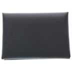 Hermes Calvi Duo Veau Epsom Ardoise Coin Case Gray — view 2