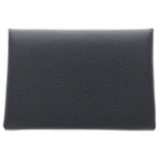 Hermes Calvi Duo Veau Epsom Ardoise Coin Case Gray