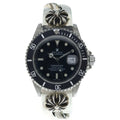 Rolex CH Cross Motif Watch Band Submariner Silver