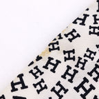 Hermes Twilly Logo Alphabet Silk White Scarf — view 7