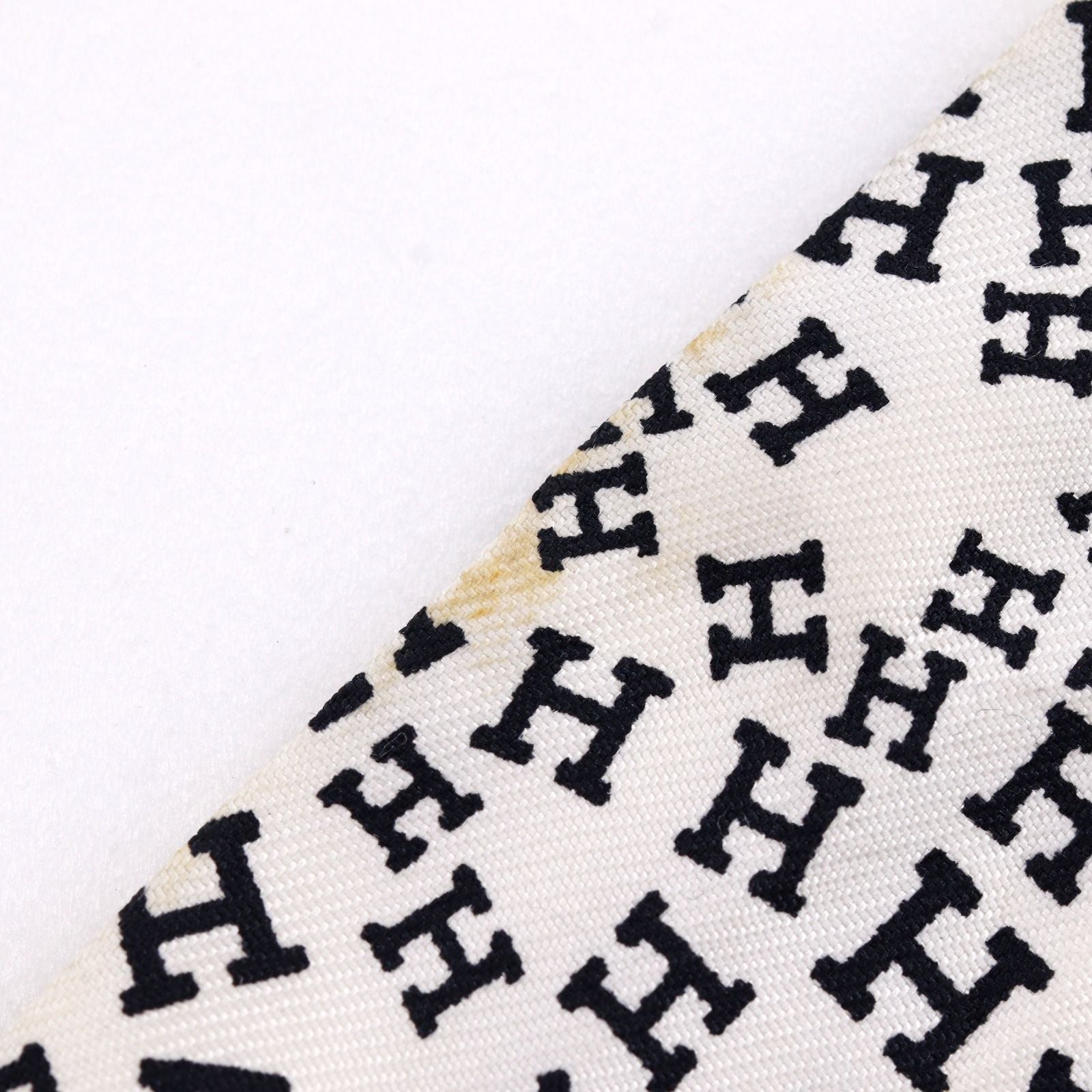Hermes Twilly Logo Alphabet Silk White Scarf — view 7