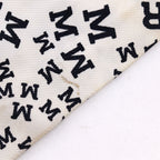 Hermes Twilly Logo Alphabet Silk White Scarf — view 6