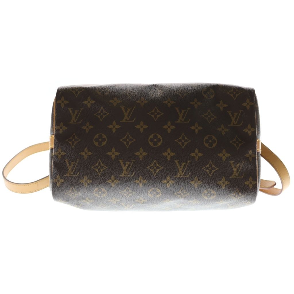 Louis Vuitton Monogram Speedy Bandouliere 30 2-Way Boston Bag Brown Leather Gold — view 4