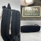 Prada Triangle Logo Shoulder Bag Nylon Black Travel Business — view 4