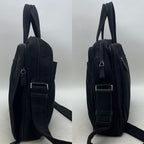 Prada Triangle Logo Shoulder Bag Nylon Black Travel Business — view 5