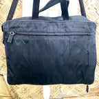 Prada Triangle Logo Shoulder Bag Nylon Black Travel Business