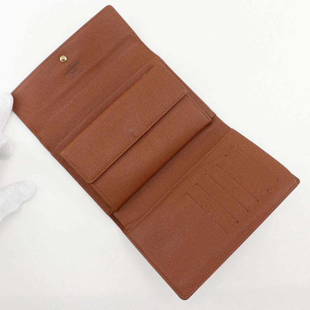 Louis Vuitton Porte Tresor Etuis Papier Monogram Canvas Brown Trifold Wallet — view 5