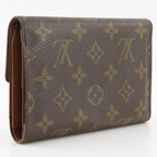 Louis Vuitton Porte Tresor Etuis Papier Monogram Canvas Brown Trifold Wallet — view 3