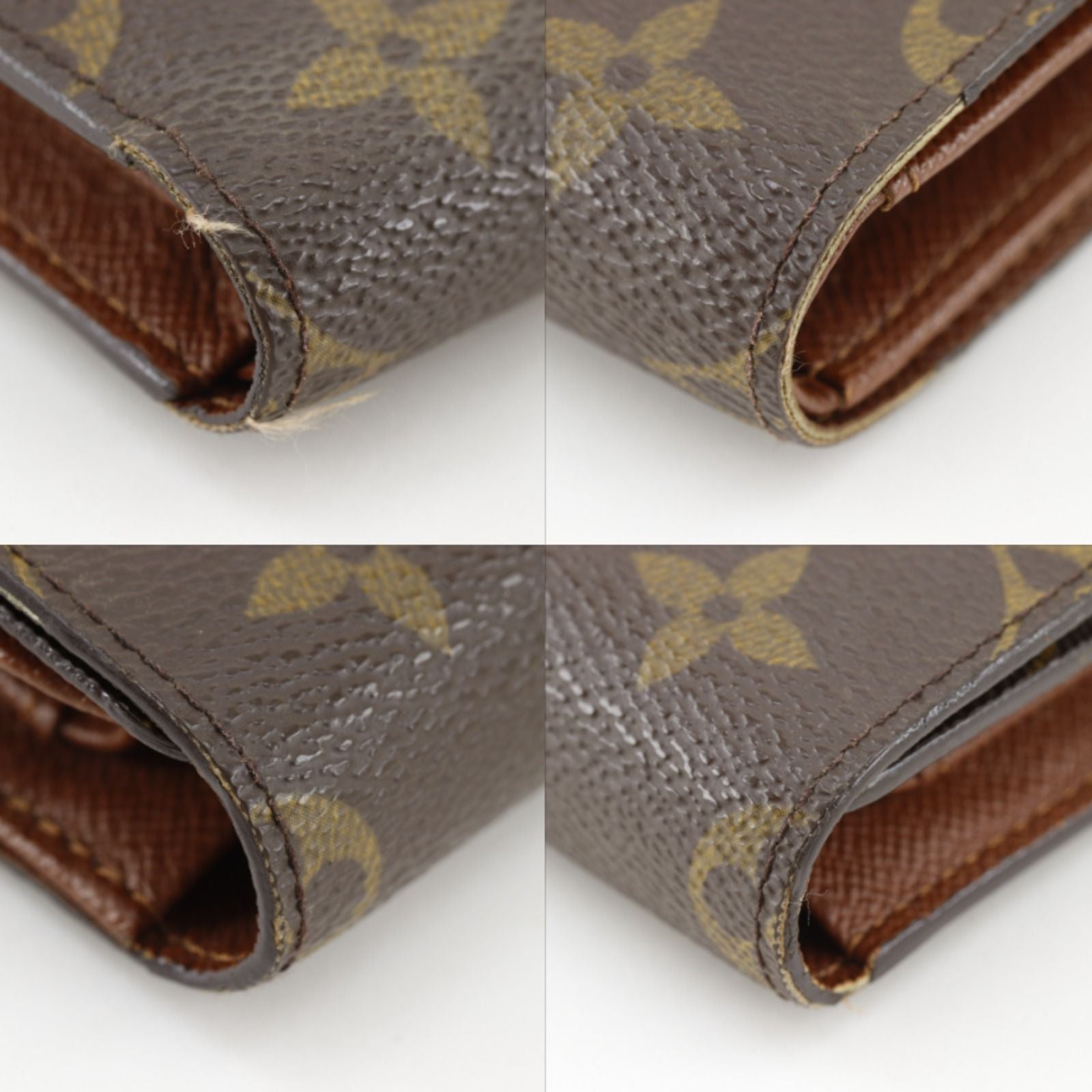 Louis Vuitton Porte Tresor Etuis Papier Monogram Canvas Brown Trifold Wallet — view 4