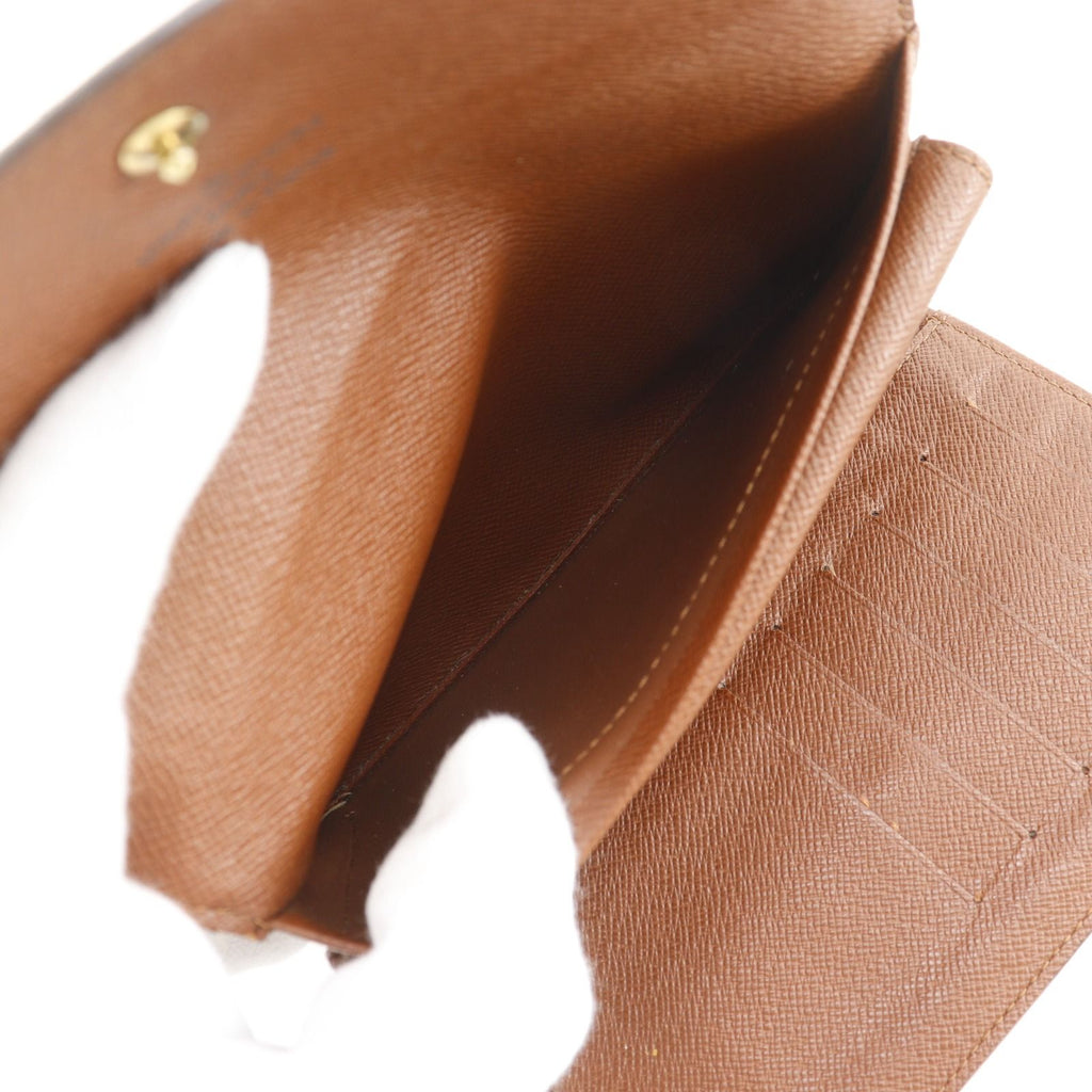 Louis Vuitton Porte Tresor Etuis Papier Monogram Canvas Brown Trifold Wallet — view 6