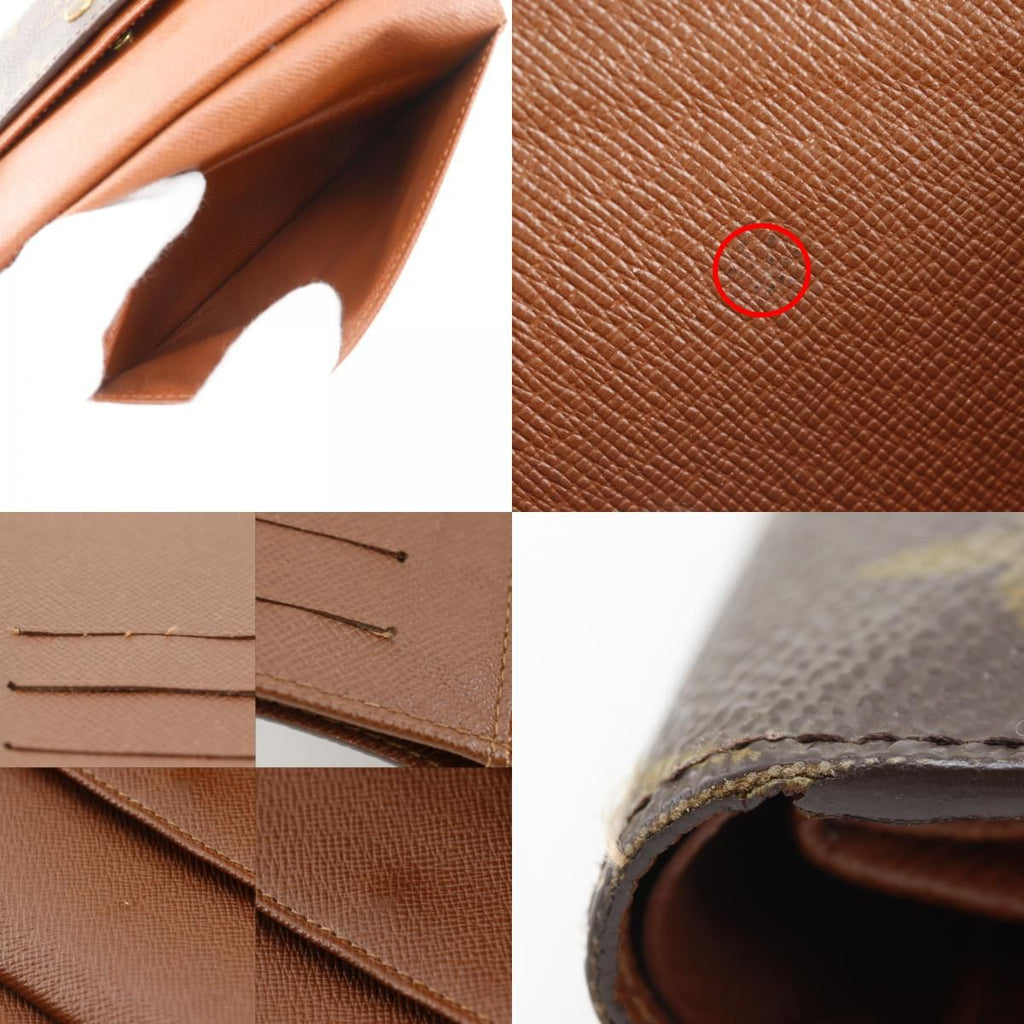 Louis Vuitton Porte Tresor Etuis Papier Monogram Canvas Brown Trifold Wallet — view 8