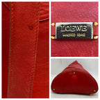 Loewe Shoulder Bag Anagram Leather Red Backpack Travel — view 4
