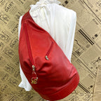 Loewe Shoulder Bag Anagram Leather Red Backpack Travel — view 3