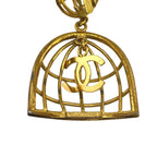 Chanel Birdcage CC Logo Earrings Gold — view 5