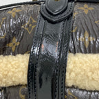 Louis Vuitton Monogram Shearling Storm Patent Leather Mini Boston Bag Brown — view 6