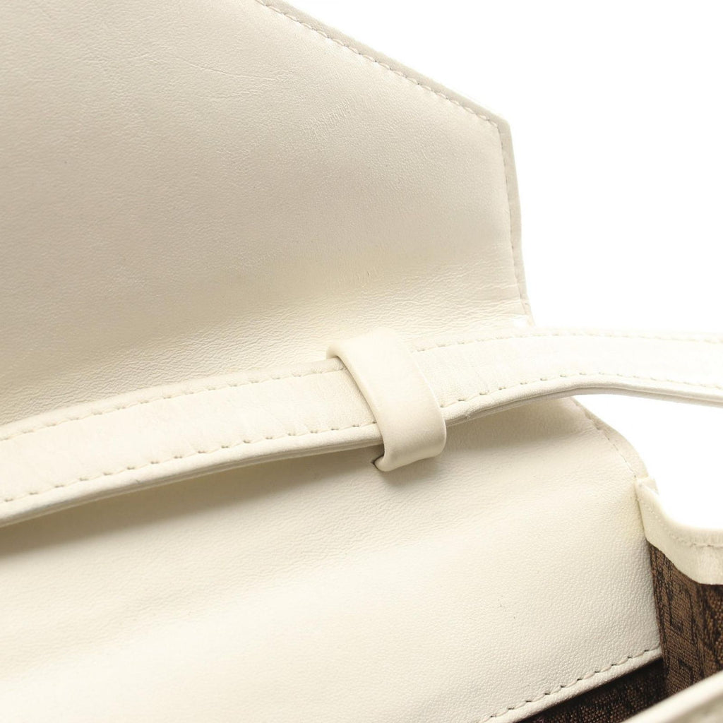 Saint Laurent Eve Sanro Run Shoulder Bag White Leather — view 7