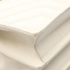 Saint Laurent Eve Sanro Run Shoulder Bag White Leather — view 5
