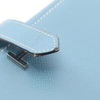 Hermes Bi Foldlong Wallet Bearn Dupri Blue Leather — view 9