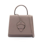 Loewe Handbag Gray Ju Leather Barcelona 2-Way Shoulder