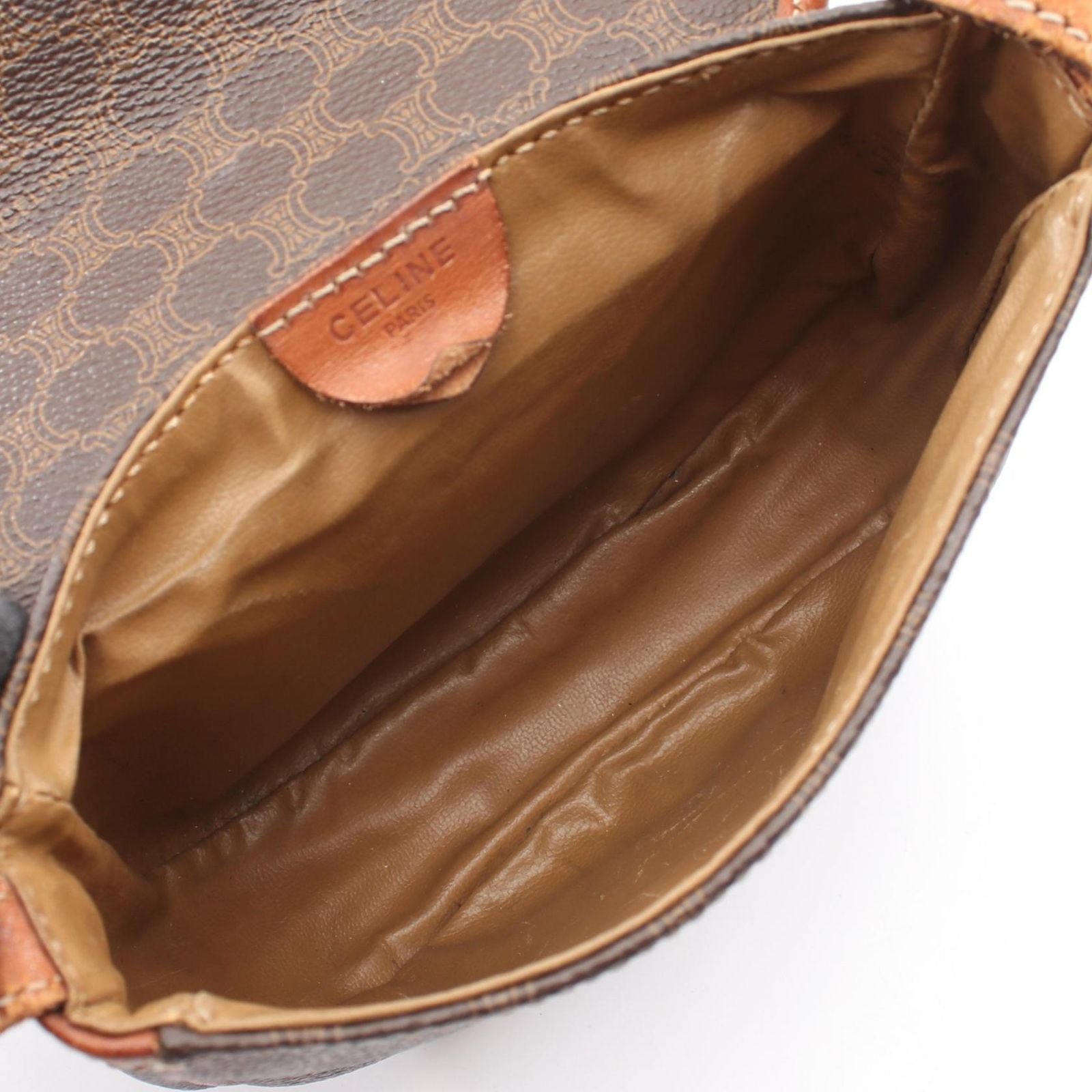 Celine Shoulder Bag Macadam brown Leather Minishoulder — view 3