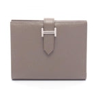Hermes Bi Foldwallet Bearn Compact Etain Leather Wallet