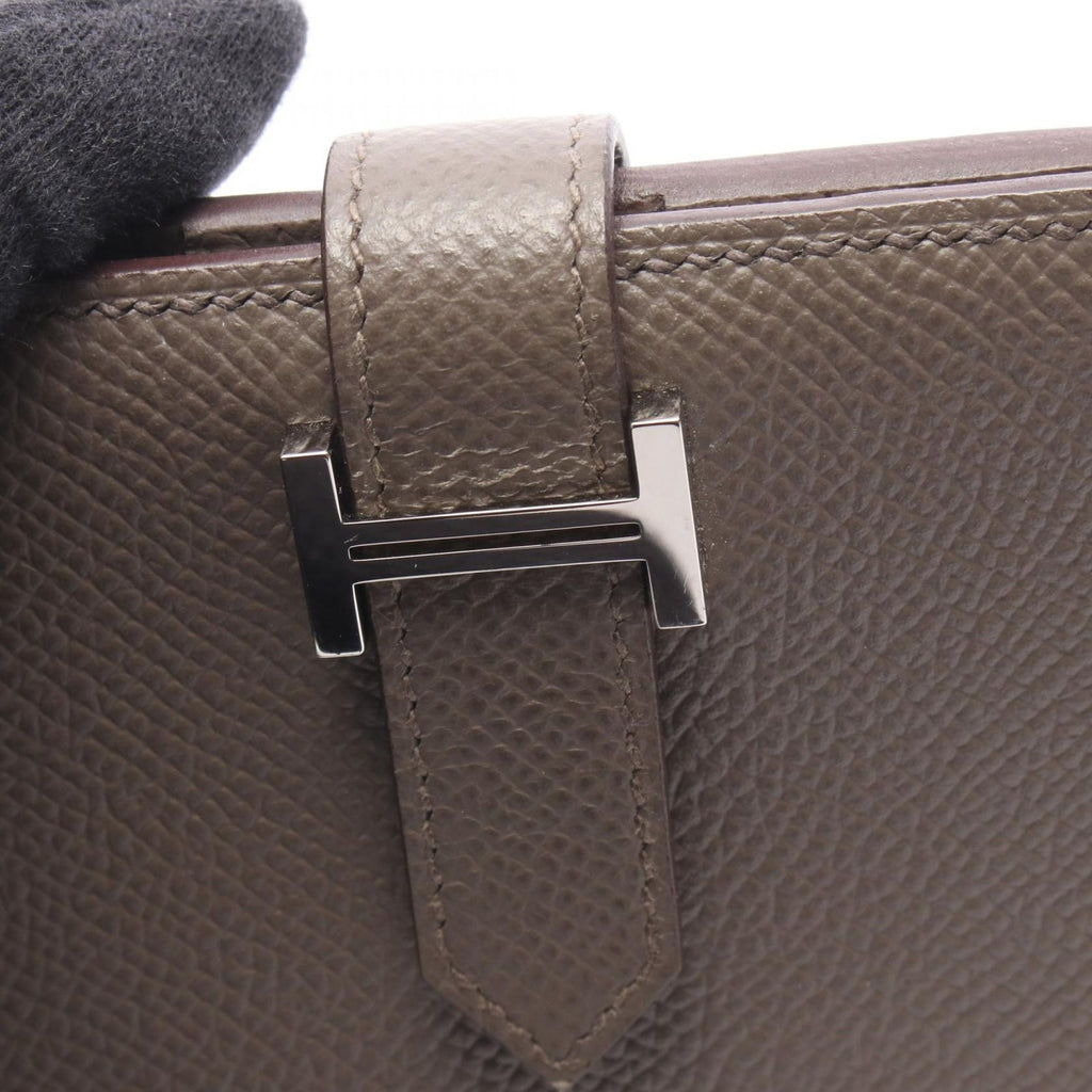 Hermes Bi Foldwallet Bearn Compact Etain Leather Wallet — view 8