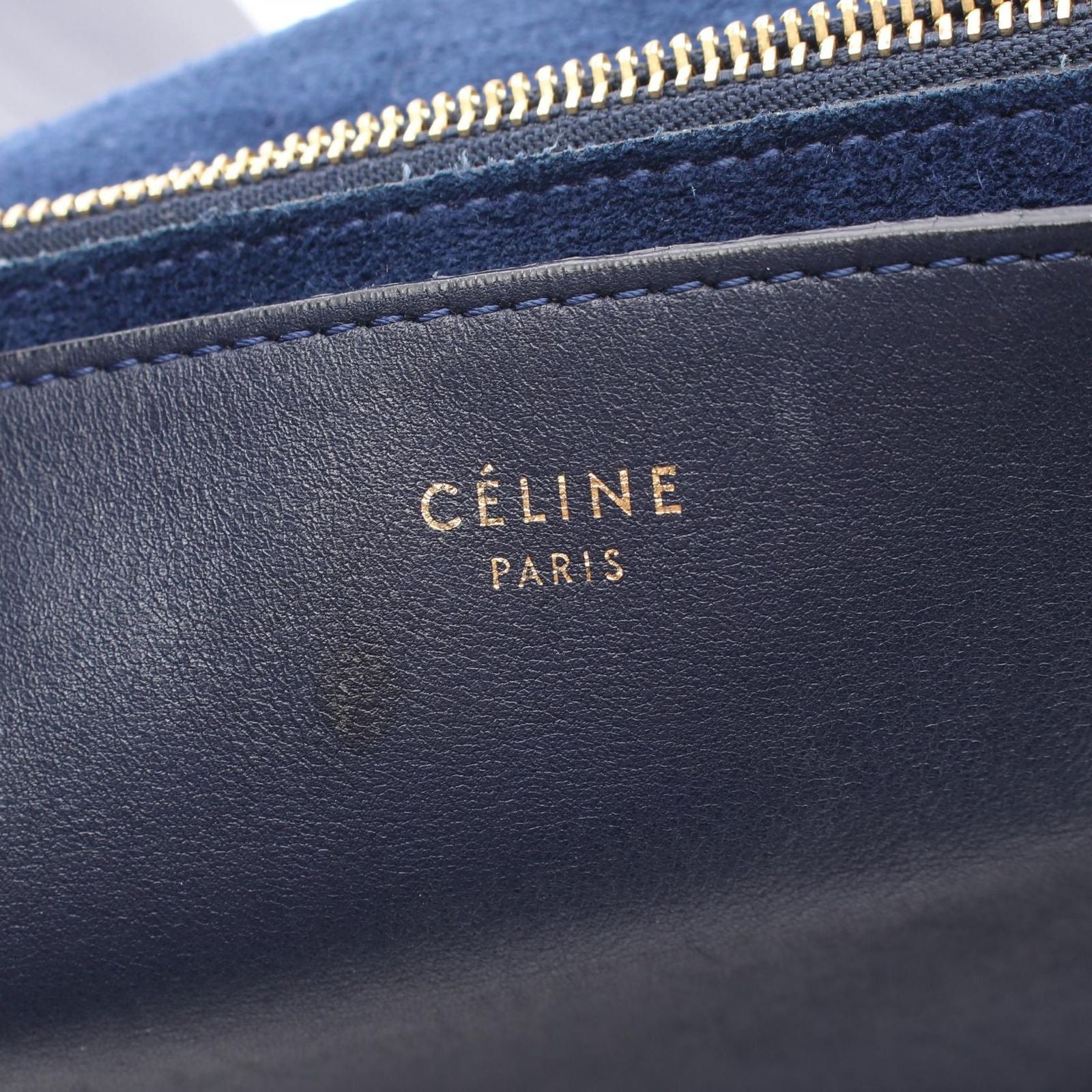 Celine Shoulder Bag Blur Navy Leather — view 4