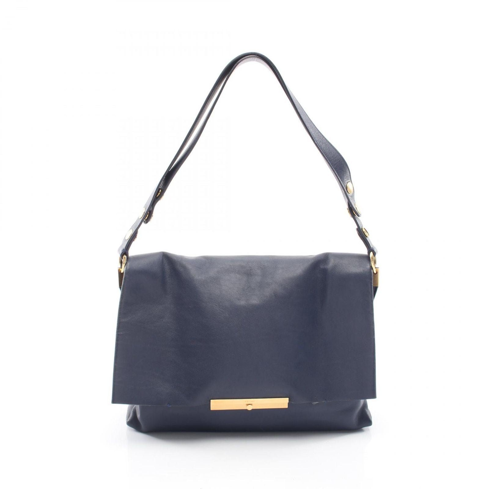 Celine Shoulder Bag Blur Navy Leather