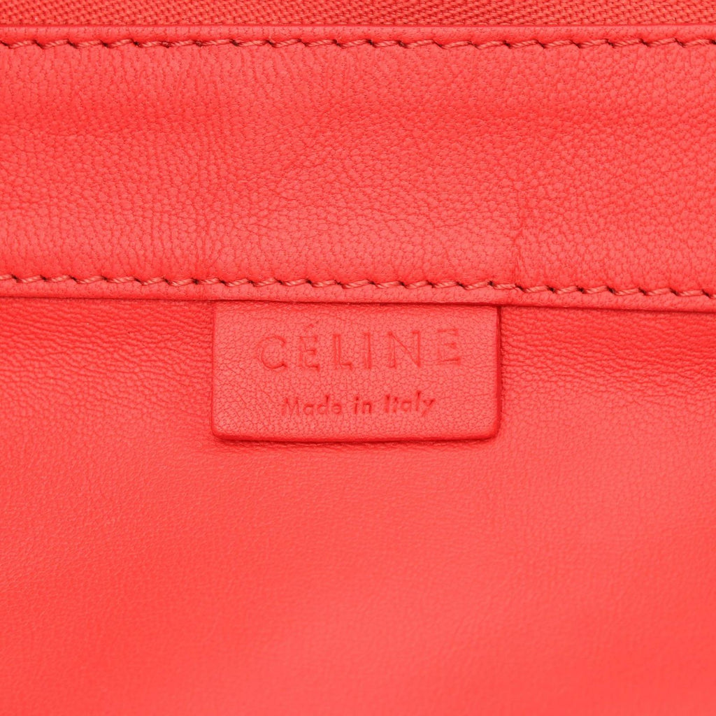 Celine Tote Horizontal Cabas Hippopotamus Red Leather — view 4