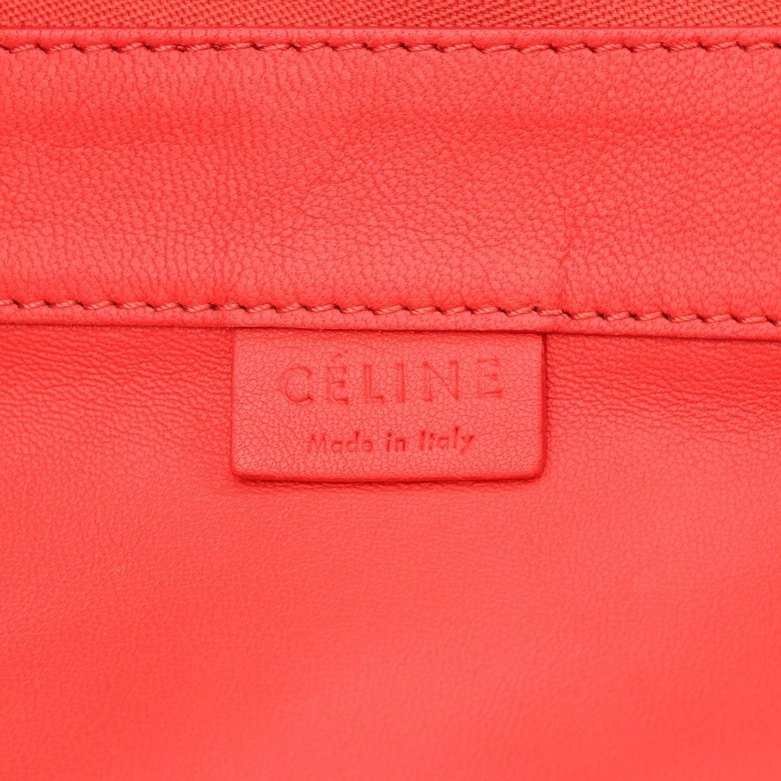Celine Tote Horizontal Cabas Hippopotamus Red Leather — view 4