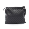 Gucci Shoulder Bag GG Black Canvas Leather