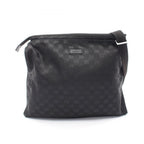 Gucci Shoulder Bag GG Black Canvas Leather